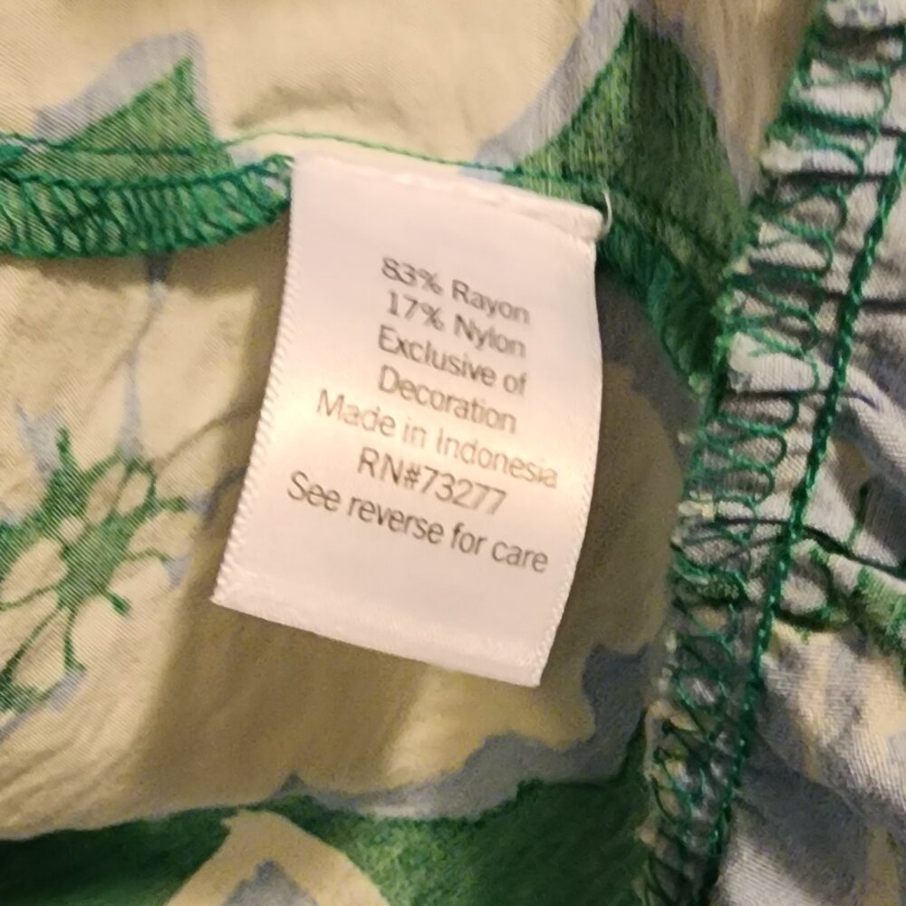 *NWT* Blue & Green Rayon XXL Sonoma midi swing dress - Picture 5 of 16